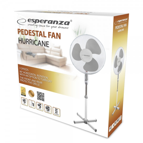 Фото - Вентилятор підлоговий Esperanza EHF001WE White/Gray