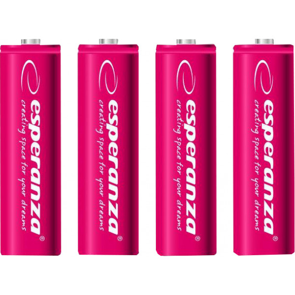 Фото - Акумулятор тип AA Esperanza Ni-MH AA 2000 mAh 4шт Red (EZA104R)