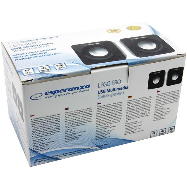 Фото - Комп'ютерна акустика компактна 2.0 Esperanza Speakers EP111 Black