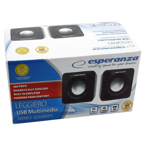 Фото - Комп'ютерна акустика компактна 2.0 Esperanza Speakers EP111 Black