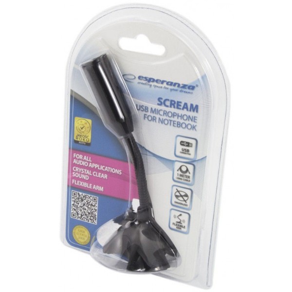 Фото - Микрофон для компьютера проводной Esperanza USB Scream (EH179)
