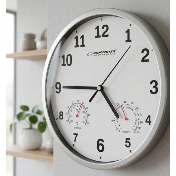 Фото - Настенные часы Esperanza Wall Clock Lyon White (EHC016W)
