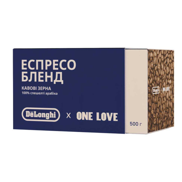 Фото - Кофе в зернах One Love x DeLonghi обжаренный с кофеином Espresso Blend 500 г