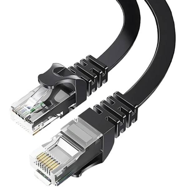 Фото - Кабель патч-корд Essager TopSpeed Cable Ethernet Cat 6 RJ45 UTP 1 м Black (EXCWXB-JS01)