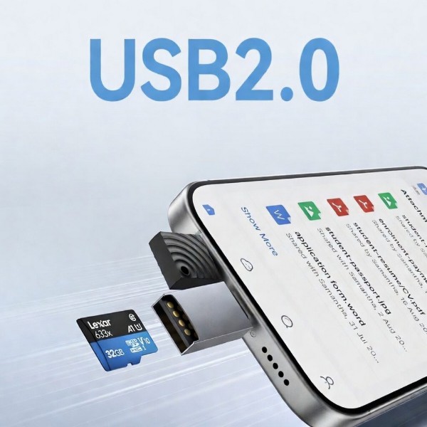 Фото - Кардрідер Essager Type-C 2-in-1 TF/Micro SD (EDKTF-QW0G-P)