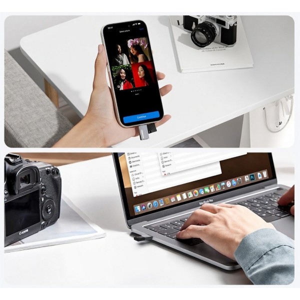 Фото - Кардрідер Essager Type-C 2-in-1 TF/Micro SD (EDKTF-QW0G-P)