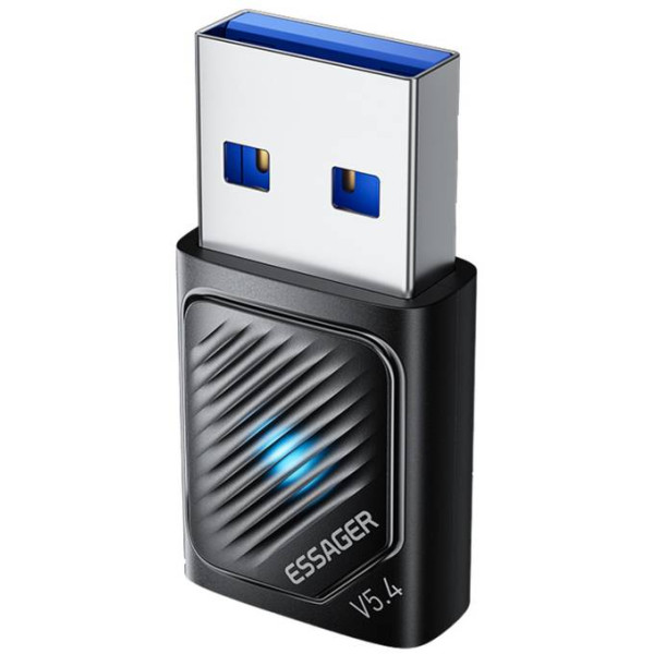 Фото - Адаптер мережі Bluetooth USB Essager Freedom Bluetooth 5.4 Black (EBT54-JH01-P)