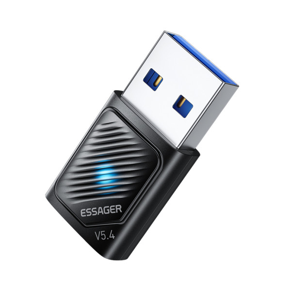 Фото - Адаптер мережі Bluetooth USB Essager Freedom Bluetooth 5.4 Black (EBT54-JH01-P)