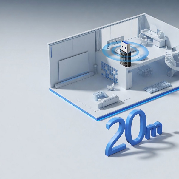 Фото - Адаптер мережі Bluetooth USB Essager Freedom Bluetooth 5.4 Black (EBT54-JH01-P)