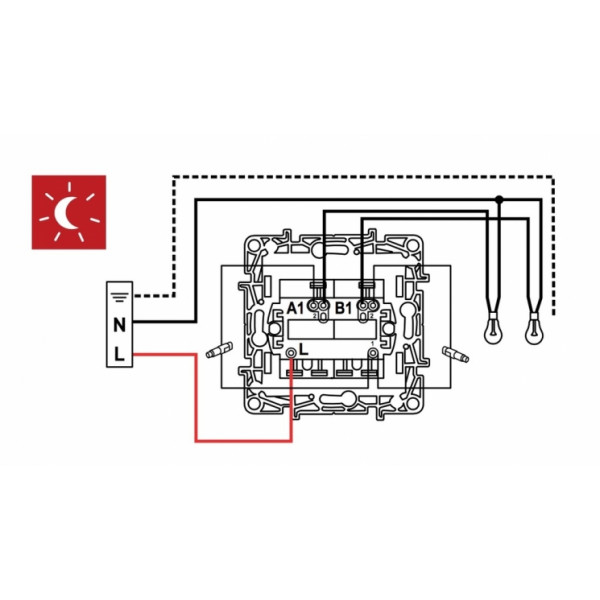 Фото - Бездротовий вимикач Legrand Etika 2-клавішний з підсвіткою Антрацит (672604)