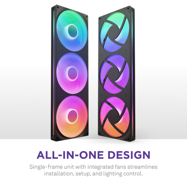 Фото - Корпусний вентилятор NZXT F420 RGB Core Fan (Single Frame) - Black (RF-U42HF-B1)