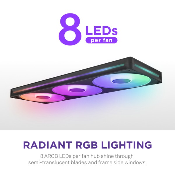 Фото - Корпусний вентилятор NZXT F420 RGB Core Fan (Single Frame) - Black (RF-U42HF-B1)