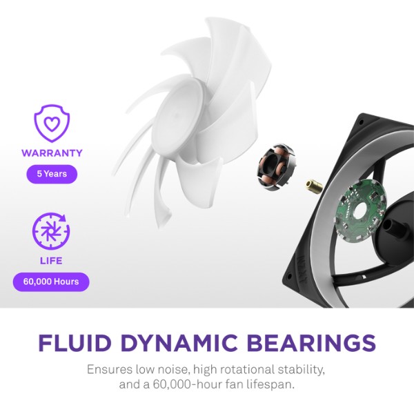 Фото - Корпусний вентилятор NZXT F420 RGB Core Fan (Single Frame) - Black (RF-U42HF-B1)