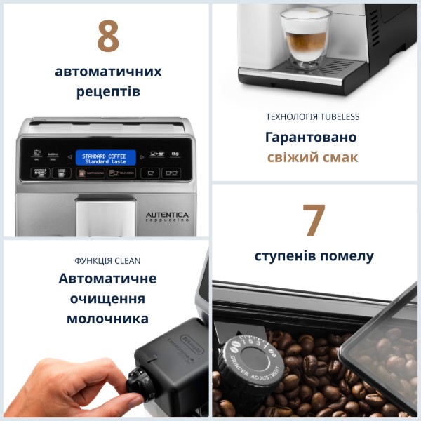 Фото - Кавомашина Delonghi ETAM29.660.SB Autentica Cap