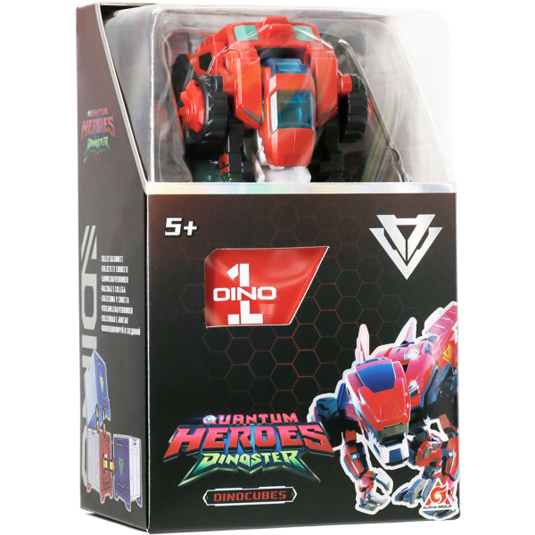 Фото - Тварина-трансформер Dinoster ЧЕРВОНИЙ РАПТОР-БОТ (бокс для зберігання) (EU580840-1)