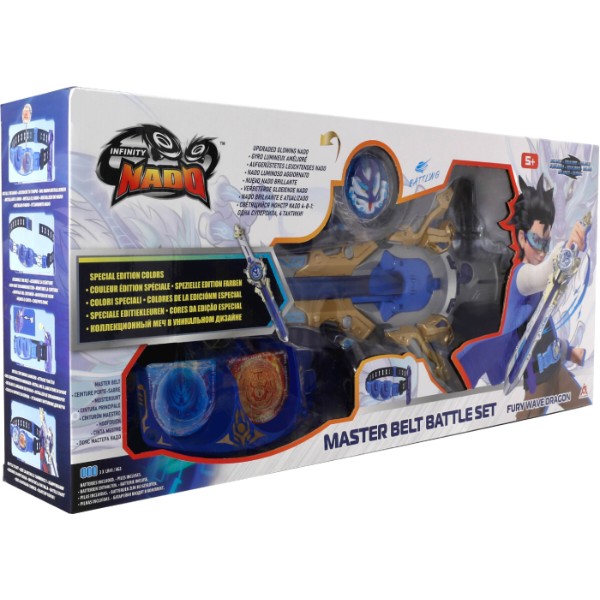 Фото - Дзига Auldey Набір Infinity Nado VI Master Belt Battle Set Лютий Дракон (Fury Wave Dragon) (EU654162)