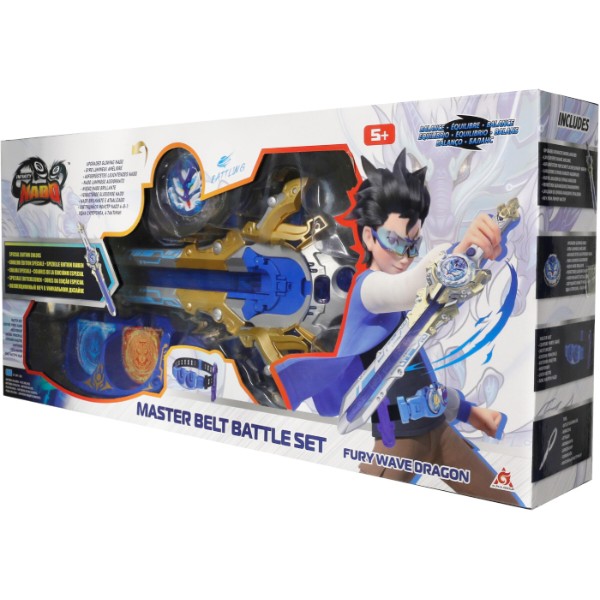 Фото - Дзига Auldey Набір Infinity Nado VI Master Belt Battle Set Лютий Дракон (Fury Wave Dragon) (EU654162)