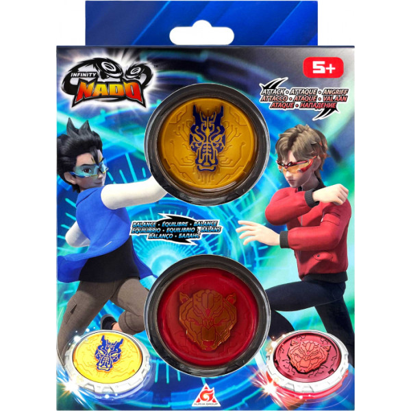 Фото - Дзига Auldey Набір Infinity Nado VI Starter Nado Pack Лютий Дракон і Палаючий Бойовий Ведмідь (Fury Wave Dragon, Blazing War Bear) (EU654196)