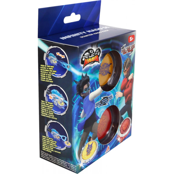 Фото - Дзига Auldey Набір Infinity Nado VI Starter Nado Pack Лютий Дракон і Палаючий Бойовий Ведмідь (Fury Wave Dragon, Blazing War Bear) (EU654196)