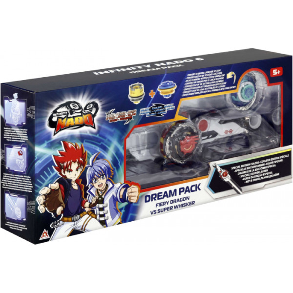 Фото - Дзига Auldey Набір Infinity Nado VI Dream Pack Вогняний Дракон і Небесний Вихор (Fiery Dragon vs Super Whisker) (EU654271)