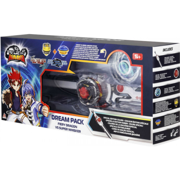 Фото - Дзига Auldey Набір Infinity Nado VI Dream Pack Вогняний Дракон і Небесний Вихор (Fiery Dragon vs Super Whisker) (EU654271)