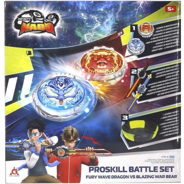 Фото - Дзига Auldey Набір Infinity Nado VI Proskill Battle Set Лютий Дракон і Палаючий Бойовий Ведмідь (Fury Wave Dragon vs Blazing War Bear) (EU654281)