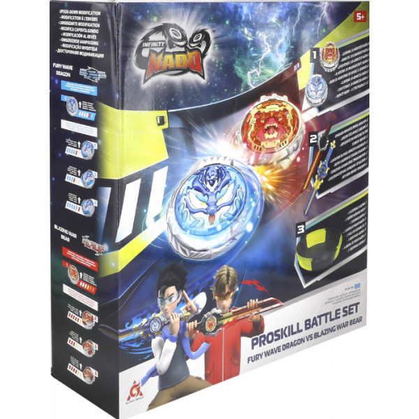 Фото - Дзига Auldey Набір Infinity Nado VI Proskill Battle Set Лютий Дракон і Палаючий Бойовий Ведмідь (Fury Wave Dragon vs Blazing War Bear) (EU654281)