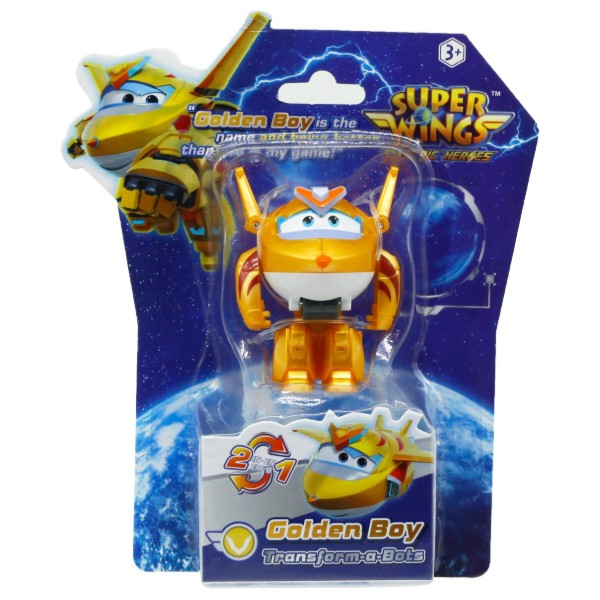 Фото - Колекційна фігурка Super Wings Transform-a-Bots Golden Boy (EU780031)