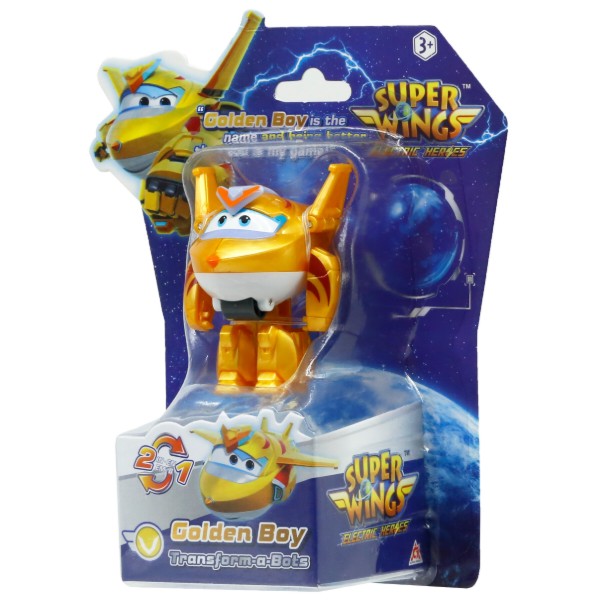 Фото - Колекційна фігурка Super Wings Transform-a-Bots Golden Boy (EU780031)