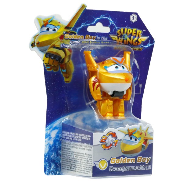 Фото - Колекційна фігурка Super Wings Transform-a-Bots Golden Boy (EU780031)