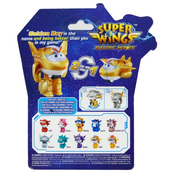 Фото - Колекційна фігурка Super Wings Transform-a-Bots Golden Boy (EU780031)