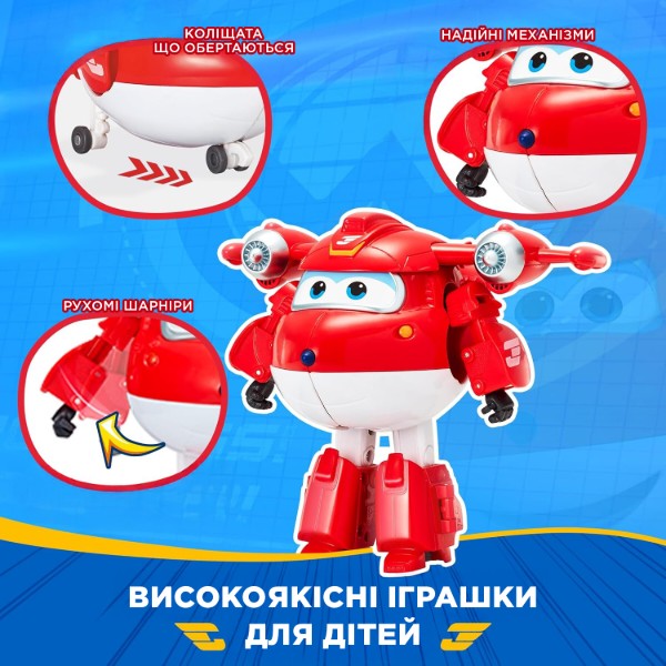 Фото - Коллекционная фигурка Super Wings Transforming Jett (EU780210)