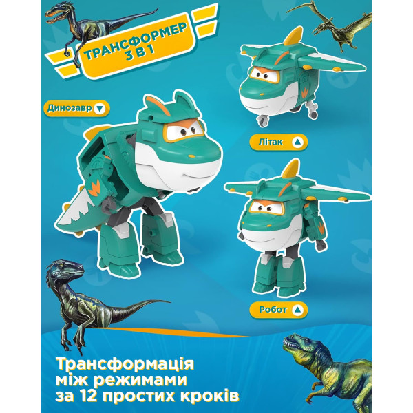 Фото - Колекційна фігурка Super Wings Transforming Tino (EU780237)