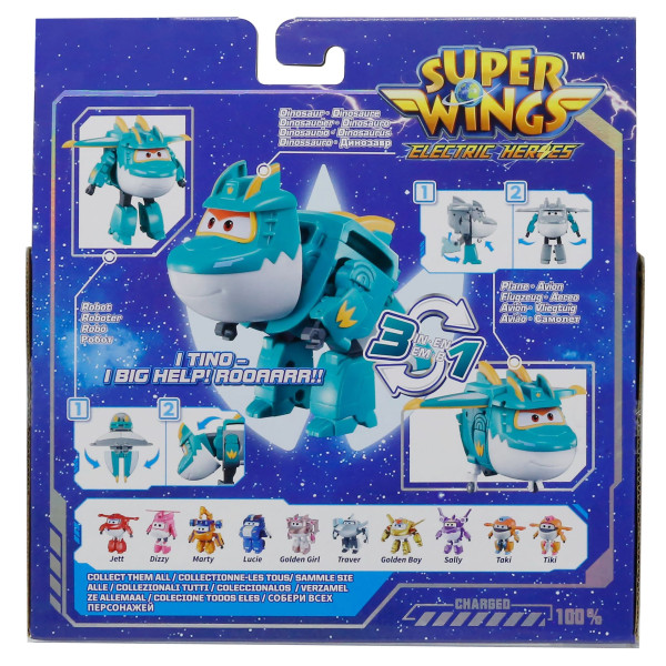 Фото - Колекційна фігурка Super Wings Transforming Tino (EU780237)