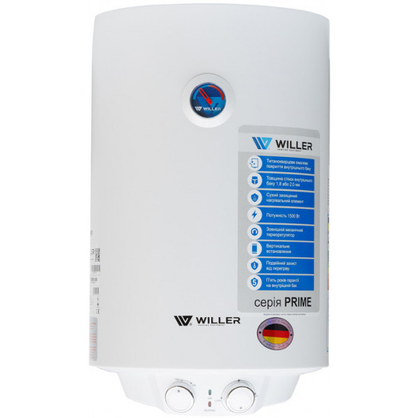 Фото - Водонагрівач Willer EV50DR серія Prime