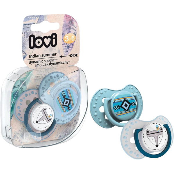 Фото - Динамічна пустушка Lovi 3-6 м-ців 2 шт. Indian summer (22/856boy)