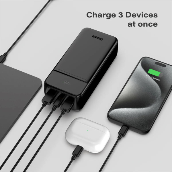 Фото - Батарея мобильная Vinnic EVEREST 3 Fast Charge 30000mah 22.5W black (4898338024579)