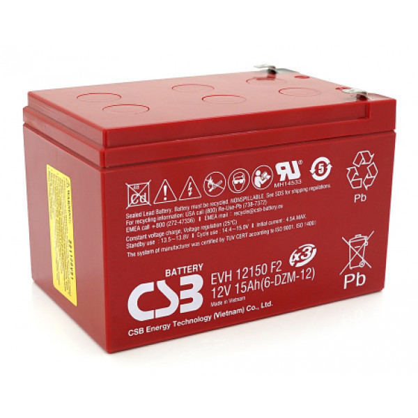 Фото - Акумулятор для ДБЖ CSB 12V 15Ah (EVH12150)