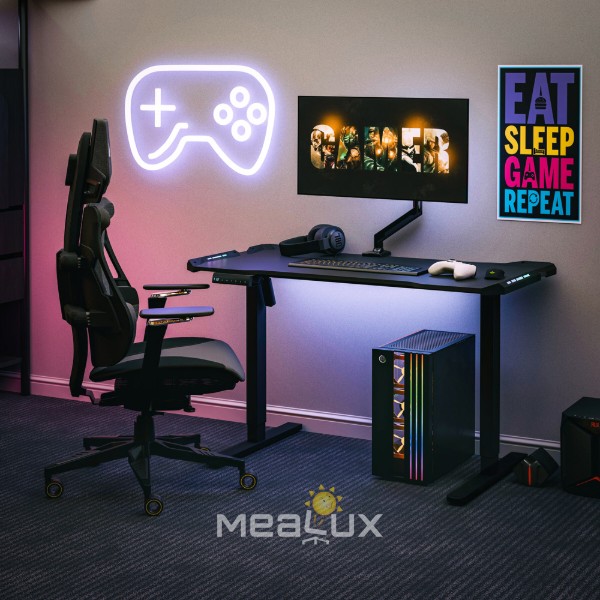 Фото - Стіл з електрорегулюванням висоти Mealux PowerDesk Carbon RGB (EVO-201 Carbon / B)