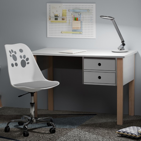Фото - Крісло офісне Evo-kids Indigo White/Grey (H-232 W/G)