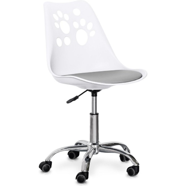 Фото - Крісло офісне Evo-kids Indigo White/Grey (H-232 W/G) Фото - Крісло офісне Evo-kids Indigo White/Grey (H-232 W/G)
