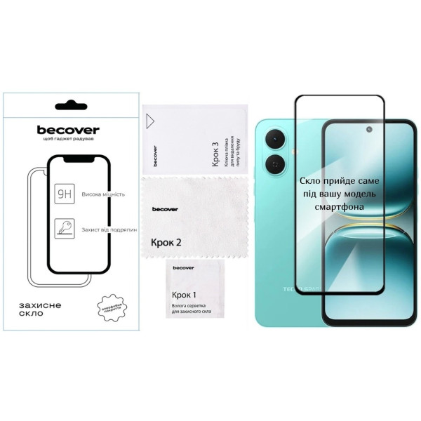 Фото - Защитное стекло для смартфона BeCover for Tecno Spark Go 2 (KM4) 10D Black (714370)