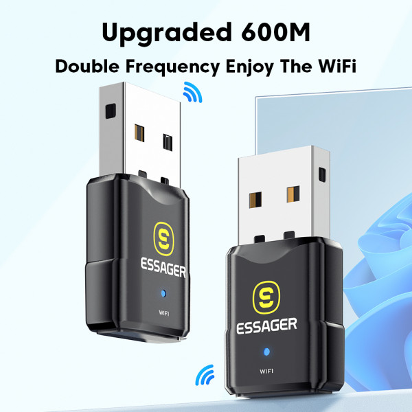 Фото - USB-адаптер сети WiFi Essager Genie Dual Band Wireless WLAN Card 600M (EWKSP-JL01)