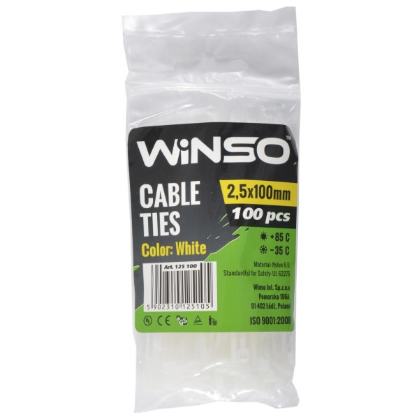Фото - Набор хомутов Winso 2,5x100 (125100)