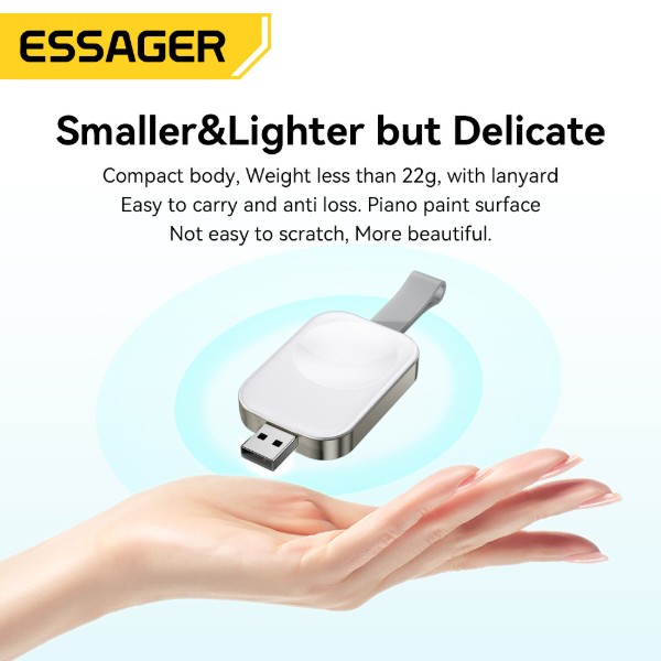 Фото - Зарядное устройство для смарт-часов Essager USB A port White (EWXA-YB02-Z)