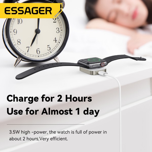 Фото - Зарядное устройство для смарт-часов Essager USB A port White (EWXA-YB02-Z)