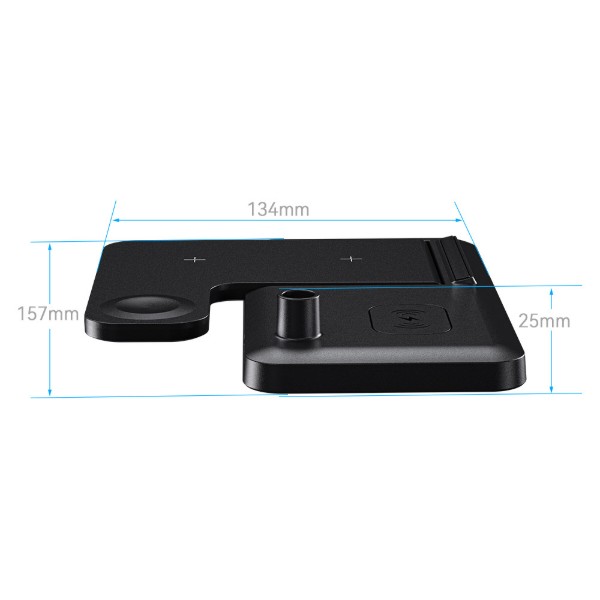 Фото - Беспроводное зарядное устройство Essager Jiecheng 4 in1  PD15W Black (EWXZM-JC01-Z)