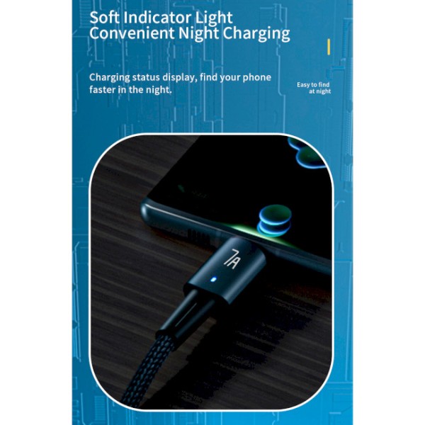 Фото - Кабель Essager Sunset Type-C 7A USB charging and data  Fully compatible cable 2m Black (EXC7A-CGA01-P)