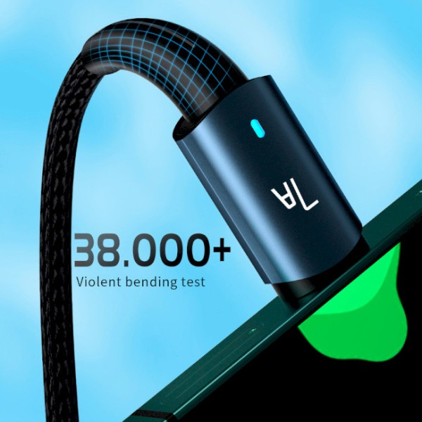 Фото - Кабель Essager Sunset Type-C 7A USB charging and data  Fully compatible cable 2m Black (EXC7A-CGA01-P)