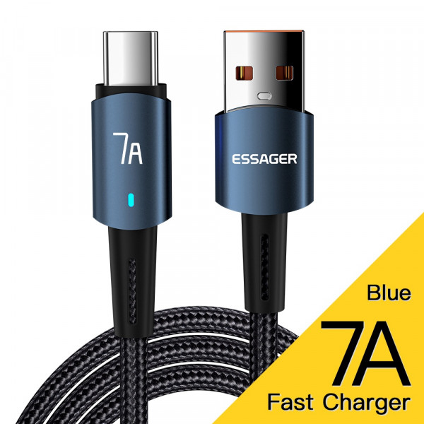 Фото - Кабель Essager Sunset Type-C 7A USB 2m Blue (EXC7A-CGA03-P)